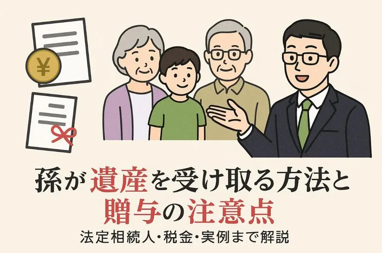 相続孫が遺産を受け取る方法と贈与の注意点｜法定相続人・税金・実例まで解説