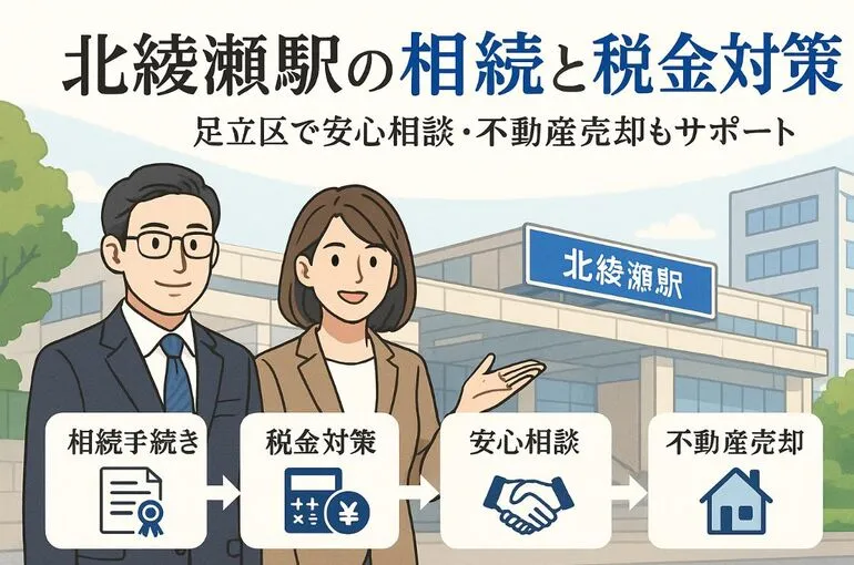 北綾瀬駅で相続の手続きや税金対策を専門家が解説｜足立区で安心相談・不動産売却もサポート