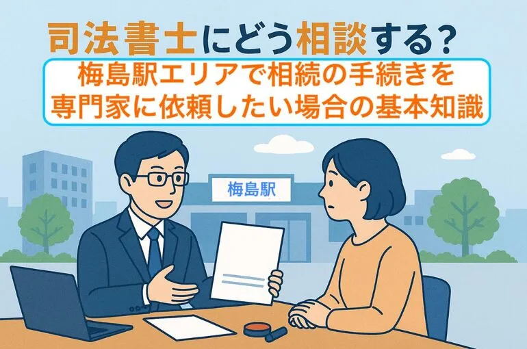 司法書士にどう相談する？梅島駅エリアで相続の手続きを専門家に依頼したい場合の基本知識