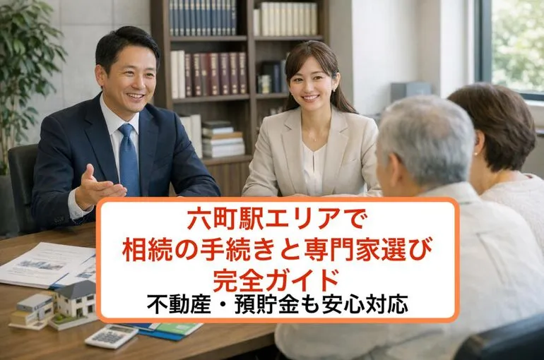 六町駅エリアで相続の手続きと専門家選び完全ガイド｜不動産・預貯金も安心対応
