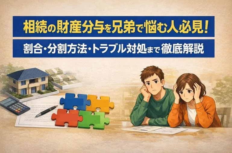 相続の財産分与を兄弟で悩む人必見｜割合・分割方法・トラブル対処まで徹底解説