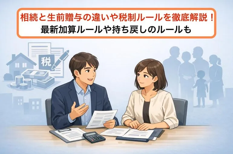 相続と生前贈与の違いや税制ルールを徹底解説！最新加算ルールや持ち戻しのルールも